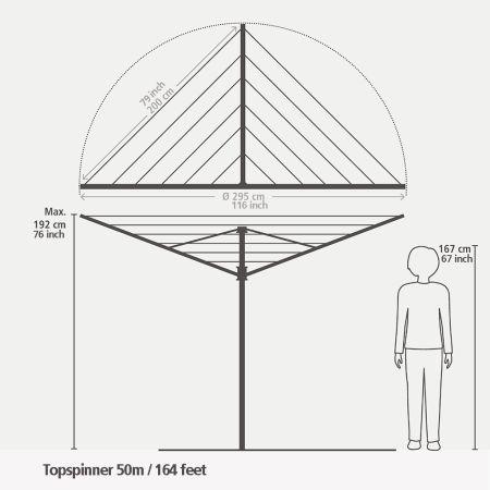 Actual product image Brabantia Top spinner, 50m (50 m)