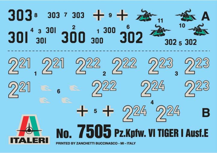 Actual product image Italeri Pz.Kpfw.VI Tiger Ausf.E (2pcs.