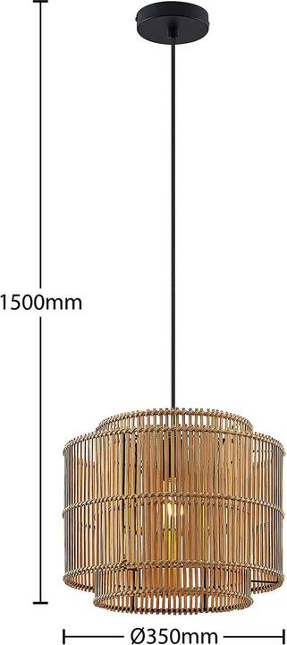 Produktbild Lindby Bridga Pendelleuchte Bamboo (E27)