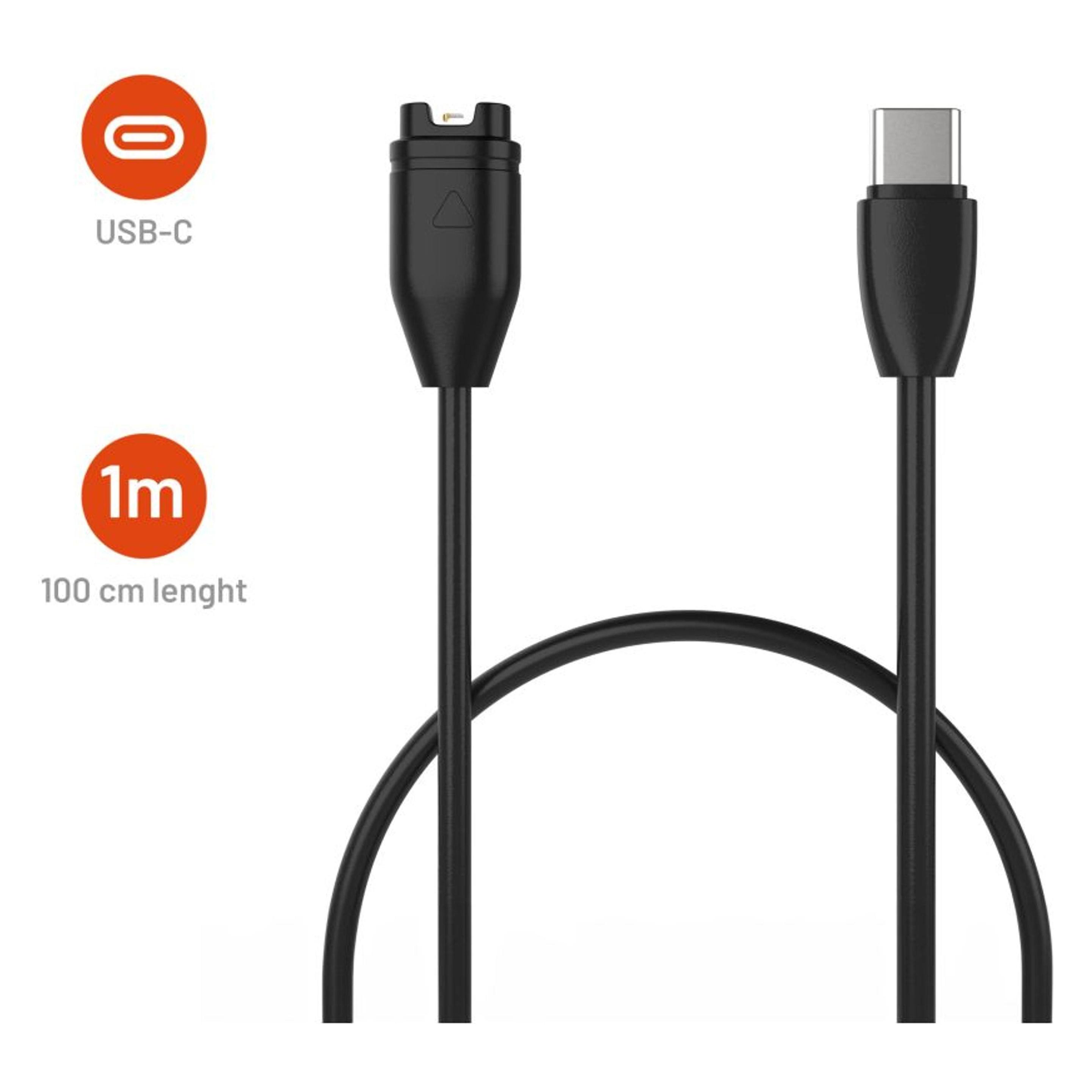 Cavo Di Ricarica USB C Da 1m Per Orologi Garmin (Fenix, Forerunner, Venu, Instinct), Sostitutivo