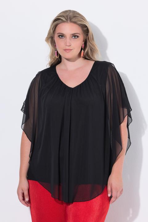 Immagine prodotto Miamoda Maglia in mesh con apertura sulla spalla e top in jersey coprente (46, 48)