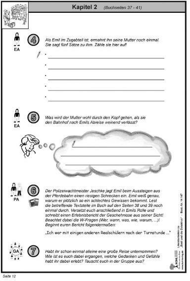 Produktbild Emil und die Detektive / Literaturseiten (Deutsch, Lynn-Sven Kohl, Moritz Kohl Quast, 2007)