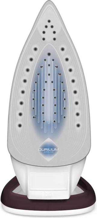 Actual product image Tefal EasyGliss Plus FV5714 Dry & Steam Iron Durilium Sole Bordeaux (2400 W, 190 g/min)