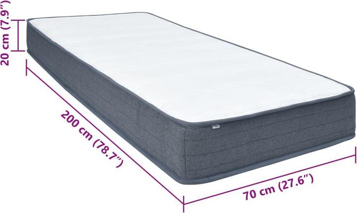 Produktbild vidaXL Boxspringmatratze (Schaumstoffkern, 70 x 200 cm)