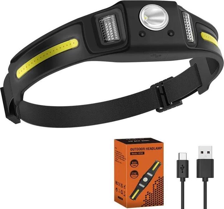 Boruit Headlamp with emergency light - 650 Lm (650 lm)