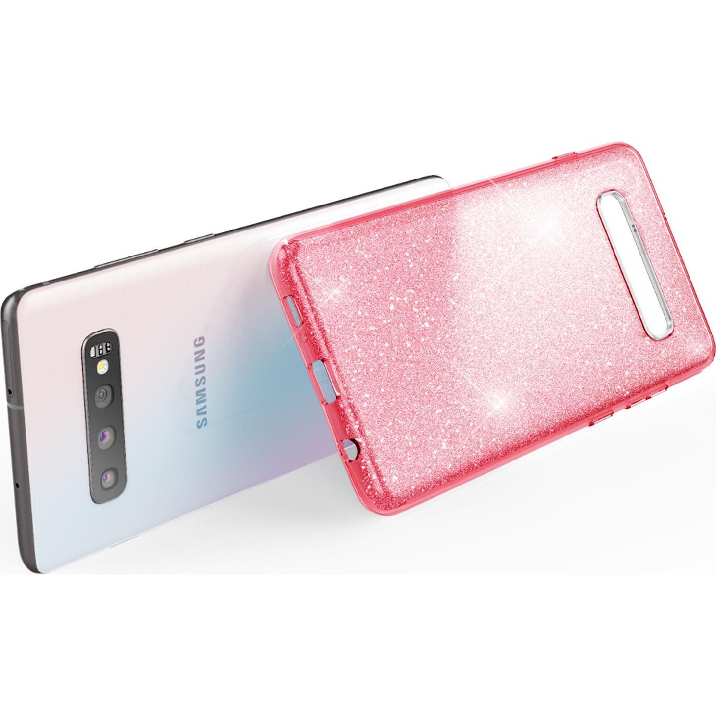 Thumbnail - Nalia Glitzer Hülle (Samsung Galaxy S10+), Smartphone Hülle, Pink