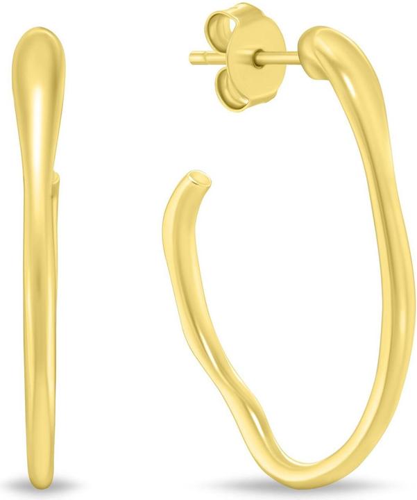 Immagine prodotto Brilio Silver - Bold gold-plated oval earrings EA1151Y (Argento)