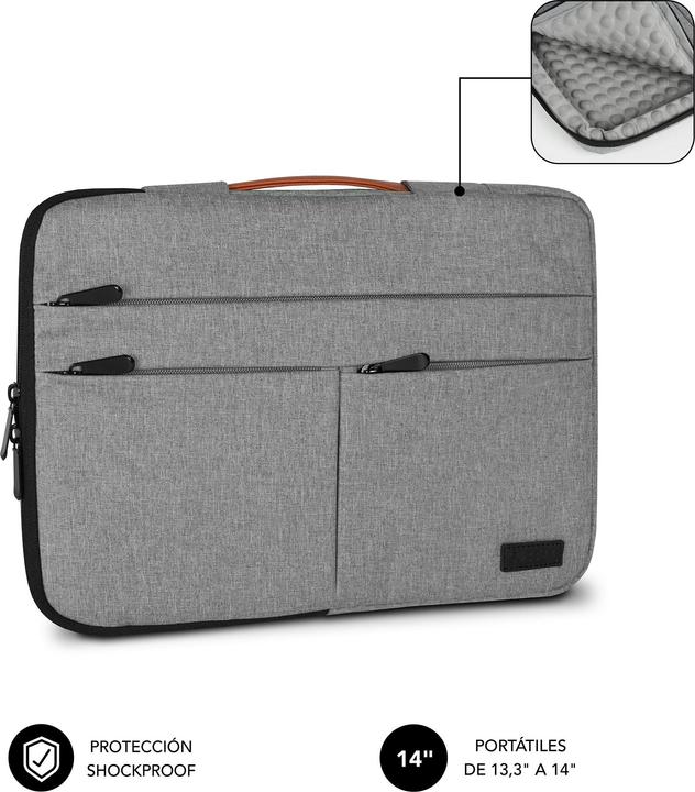 Produktbild Subblim FUNDA PORTATIL AIR PADDING 360 SLEEVE 13,3-14" LIGHT GREY (14", Universal)