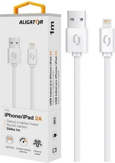 Aligator DAKA004 lightning cable White (1 m, USB 1.0)
