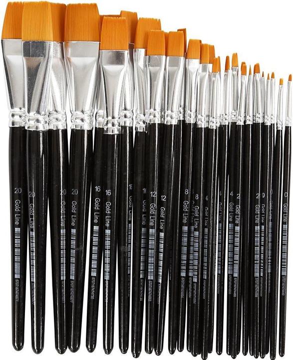 Creativ Company Plate Penselen - 7 maten, 30st. (22 mm)
