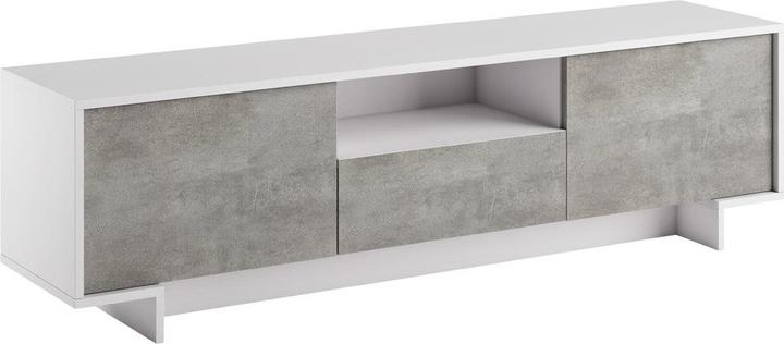 Concrete grey, White