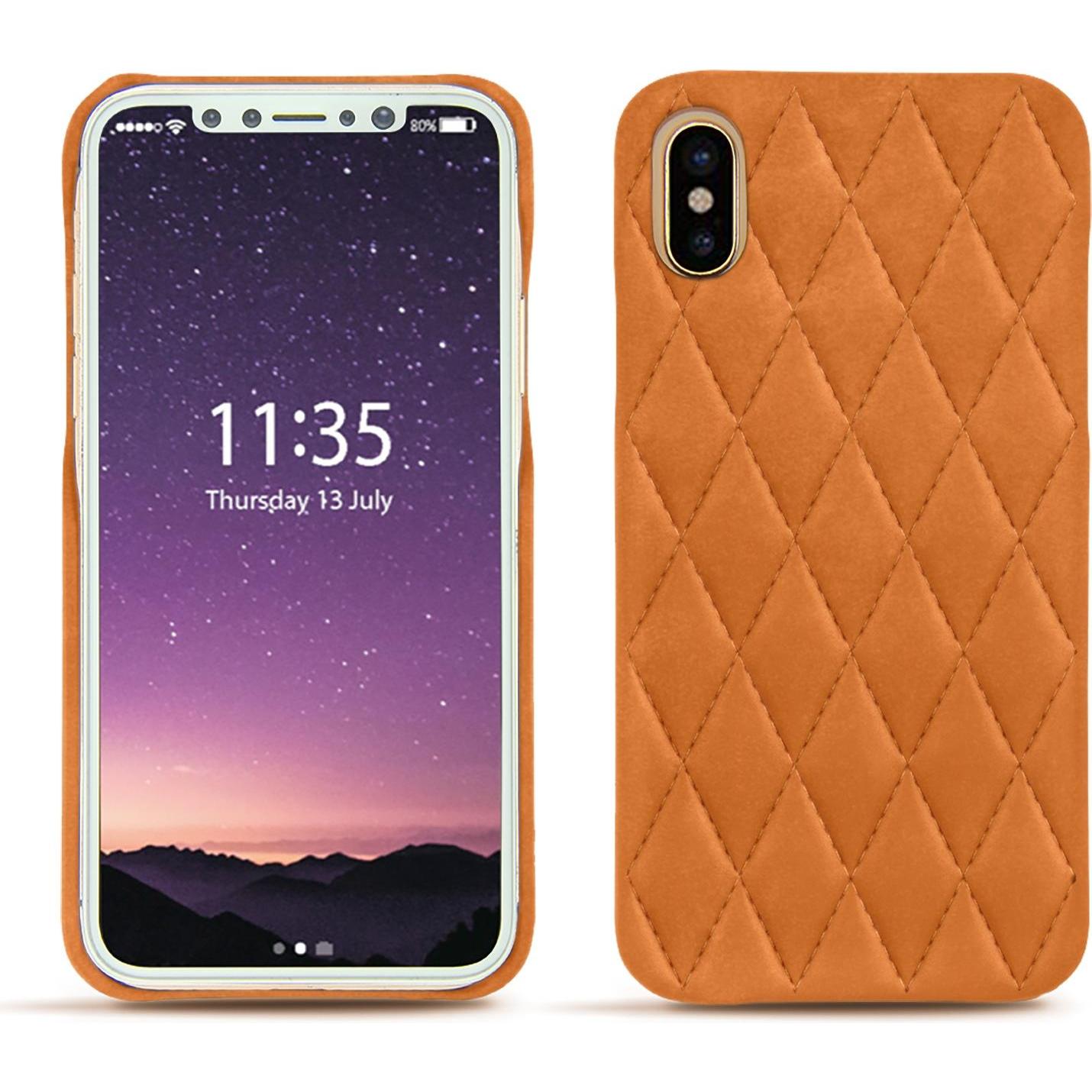 Thumbnail - Noreve Lederschutzhülle (Apple iPhone X), Smartphone Hülle, Orange