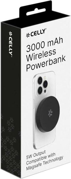 Actual product image Celly - MAGPB3000 - 5W Wireless Powerbank 3000 mAh (3000 mAh, 5 W, 11.10 Wh)