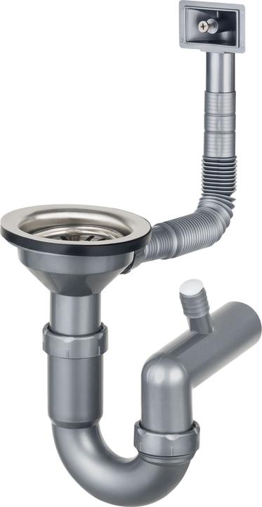 Actual product image Deante Syfon do zlewozmywaka stalowego 1-komorowego - odpływ 3.5
