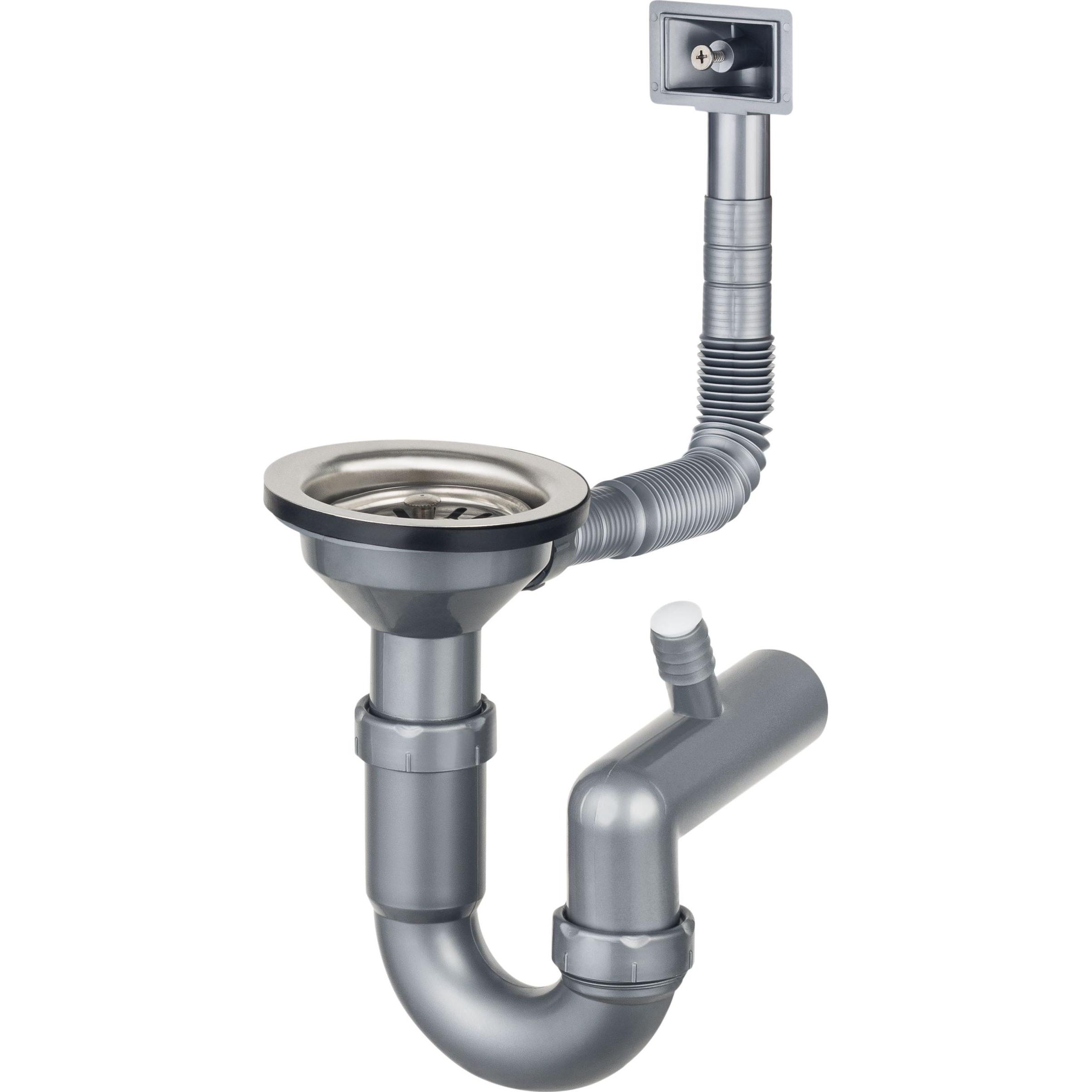 Deante Syfon do zlewozmywaka stalowego 1-komorowego - odpływ 3.5 (ZXY_9926)