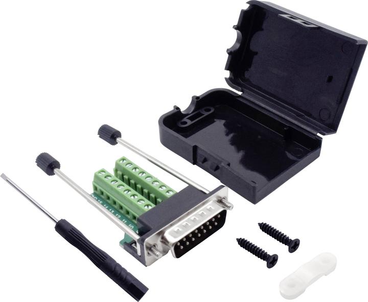 Image du produit Tru Components Connecteur modulaire D-Sub intégré à 15 pôles avec vis de verrouillage et boîtier