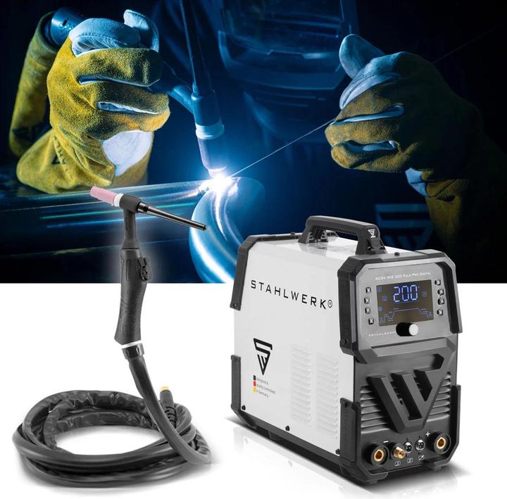 Actual product image Stahlwerk Shielding gas welder AC/DC TIG 200 Puls Pro Digital Spot 200 A