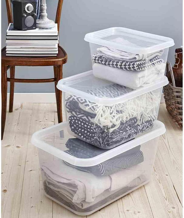 Actual product image Orthex BasicBox SmartStore Basic made of PP in colour transparent, 58x39x40 cm capacity: 60 l, Basic XL (39 cm, 60 l, 1x)