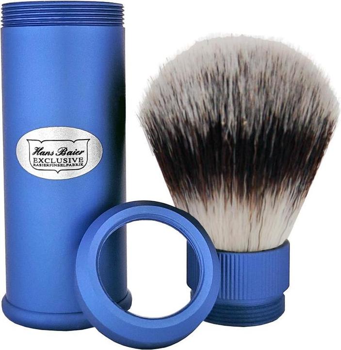 Immagine prodotto Pennello da barba da viaggio in alluminio blu sintetico (Pennello da barba)