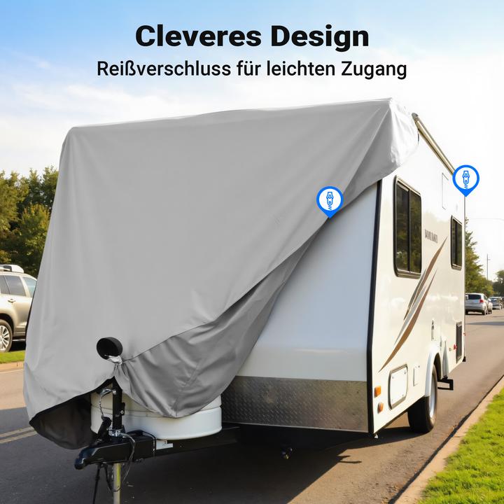 Produktbild Wiltec Wohnwagen Schutzhülle Gr. S 426x225x220 cm Caravan Abdeckung Abdeckplane