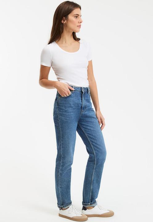 Produktbild La Redoute Collections T-Shirt mit rundem Ausschnitt (XS)