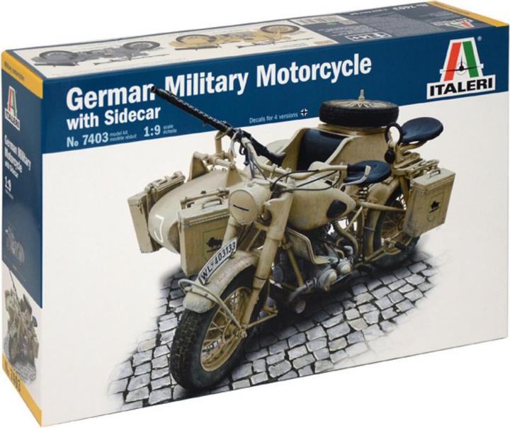 Actual product image Italeri BMW R75 German Mil.Motr w/Side Car