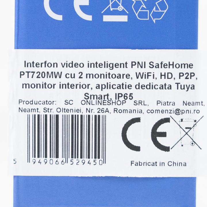 Actual product image PNI Intelligent video intercom system SafeHome PT720MW with 2 monitors, WLAN, HD, P2P, indoor monit