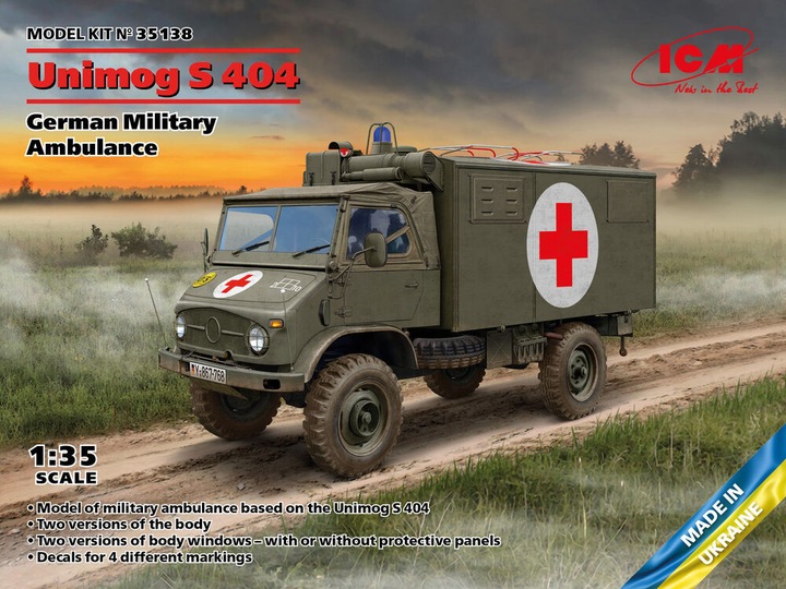 Immagine prodotto ICM Unimog S 404, ambulanza militare tedesca