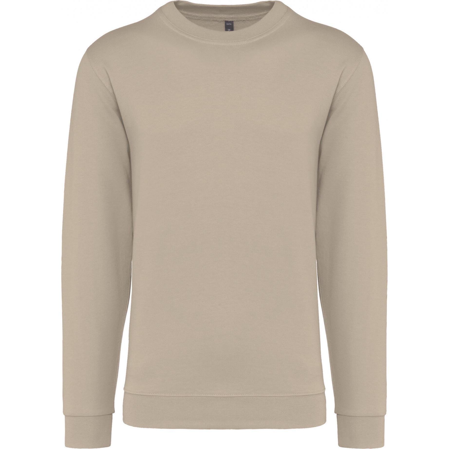 Kariban, Pullover, Sweatshirt mit Rundhalsausschnitt, Beige, (XL)