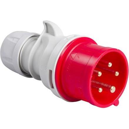 PCE, Spina + Connettore, 41.030 Netzstecker CEE 16A - 400V - 5P - IP44 - 6h - rot