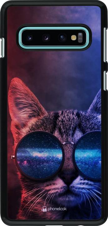 Actual product image PhoneLook Cover Red Blue Cat Glasses (Samsung Galaxy S10)