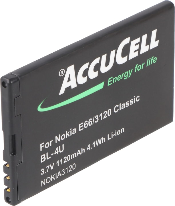 Produktbild AccuCell Akku passend für Nokia 3120 classic BL-4U, Nokia E66