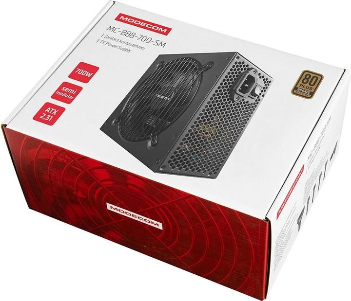 Produktbild Modecom ZASILACZ MC-B88-700SM 80+ BRONZE 230V EU (700 W)
