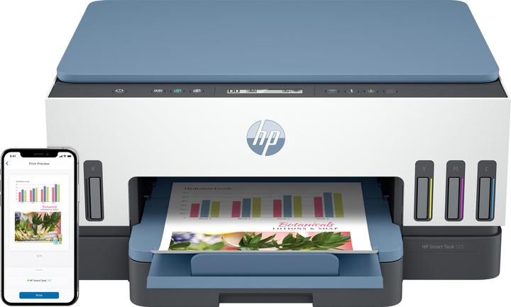 HP 725 Thermal Inkjet DPI par minute WLAN (Thermodirecte, Couleur)