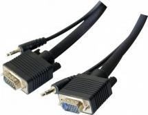 Actual product image Exertis Connect S-VGA monitor cable + audio, 15pin HD D-Sub St./St., 20.0 m With integrated audio cable (20 m)