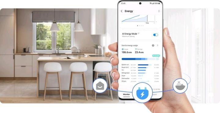 Immagine prodotto Samsung RB34C775CS9 frigorifero Combinato EcoFlex AI 1.85m 344L Libera installazione con congelatore (344 l)