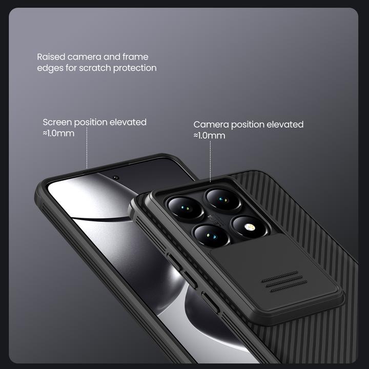Actual product image Nillkin Back panel cover Xiaomi - CamShield PRO Hard Case for Xiaomi 14T Pro Black (Xiaomi 14T Pro)