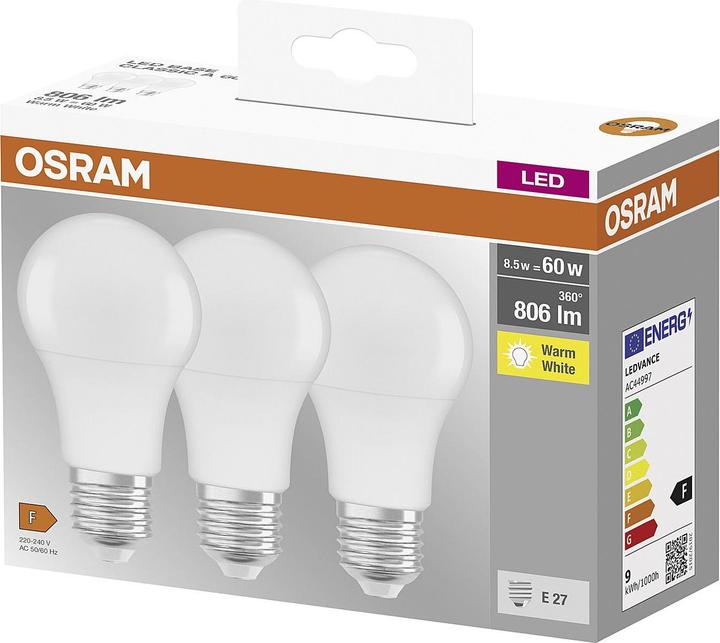 Actual product image Osram OSR LEDFil bulb E27 8,5W clear (E27, 806 lm, 30x)