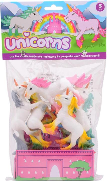 Johntoy Figurines de jeu licorne, 5 pcs.