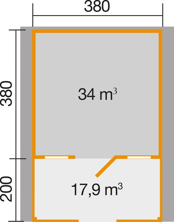 Actual product image Weka Holzbau Garden shed 110 B Gr.2, 28 mm, VT, ET, 2 EF