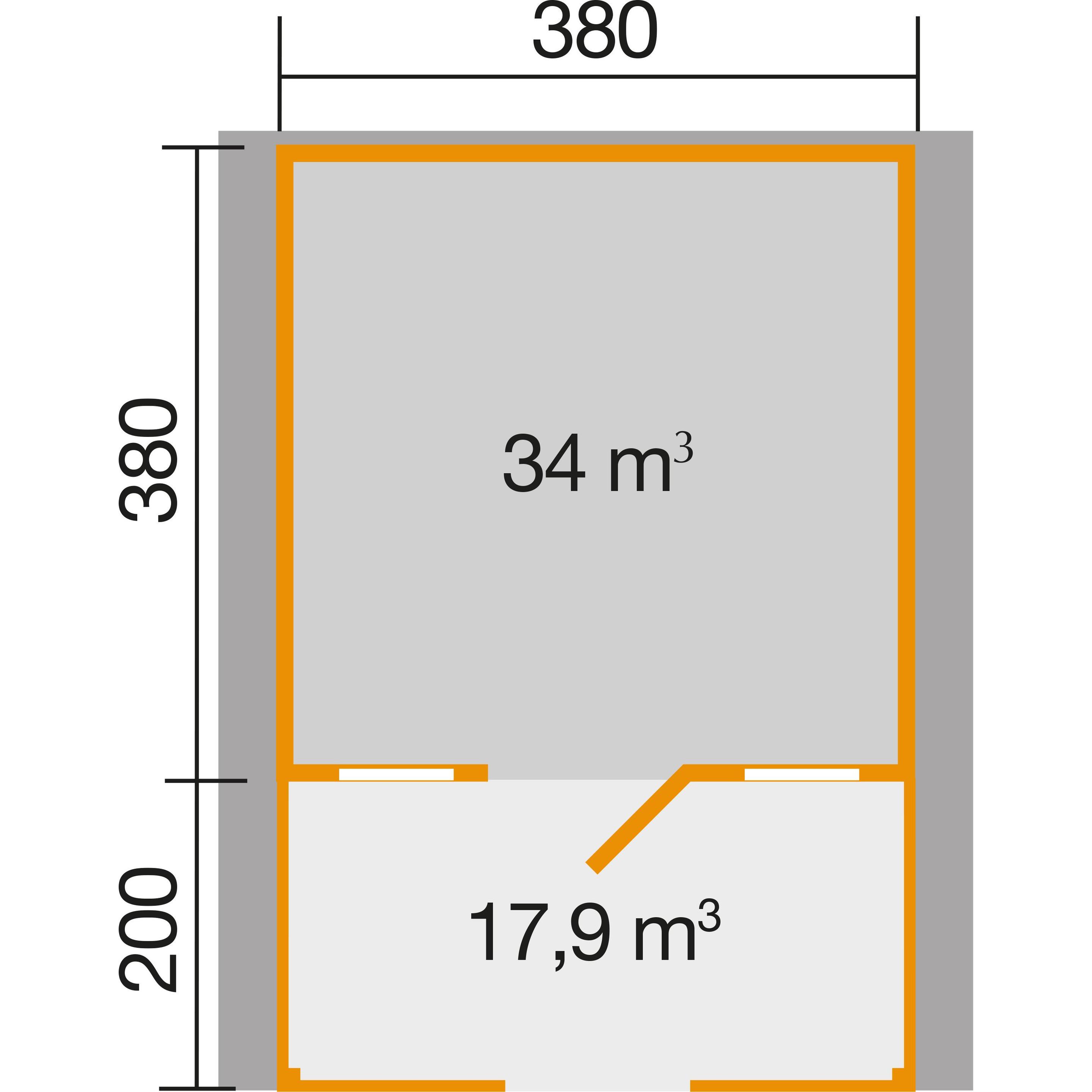 Thumbnail - Weka Holzbau, Gartenhaus + Gartenschrank, 110 B Gr.2