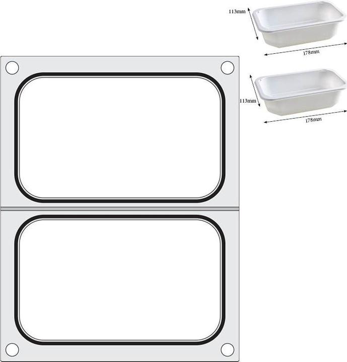 Productafbeelding Hendi Matrijs voor sealmachine 2x 178x113 mm