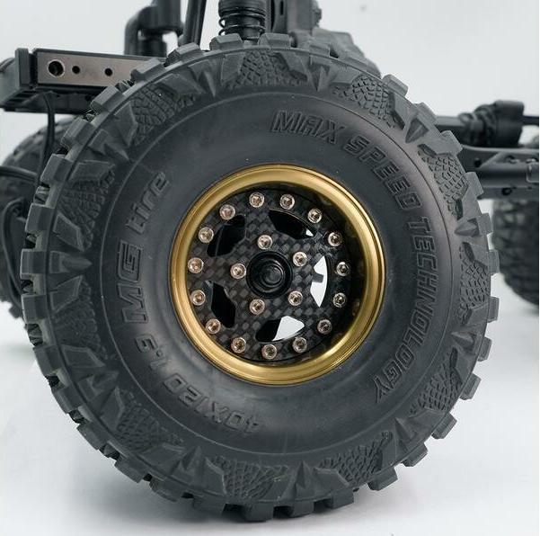 Image du produit Yeah Racing Jantes 1.9 5 branches carbone, Beadlock 1:10, 2 pièces