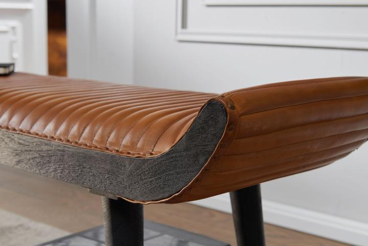 Image du produit FineBuy Banc en bois massif mangue marron (125 cm)