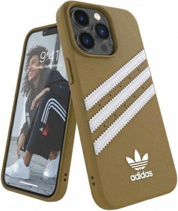 Actual product image Adidas OR Molded PU iPhone 13 Pro Max 6.7 quot beige gold (Apple iPhone 13 Pro Max)