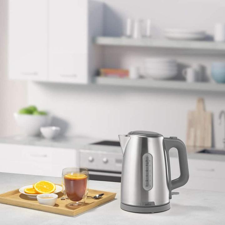 Actual product image Braun Wasserkocher PurShine WK 1500 GY (edelstahl/grau, 1,7 Liter, 2.200 Watt) (1.70 l)