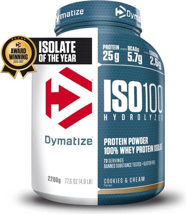 Actual product image Dymatize Iso 100 Cookie & Cream (Cookies & Cream, 1 pcs., 2264 g)