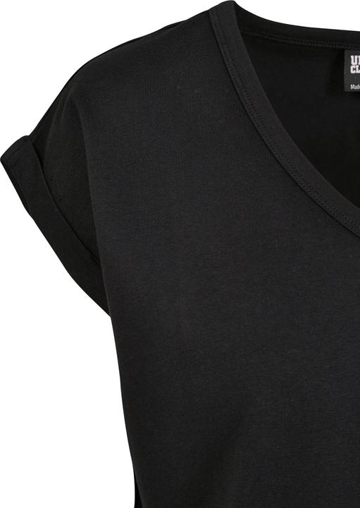 Produktbild Urban Classics Ladies Round V-Neck Extended Shoulder Tee (L)