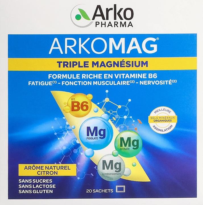 Image du produit Arkopharma Arkomag Dreifach Magnesium Beutel 20 Stk (20 pièce(s), Beutel)