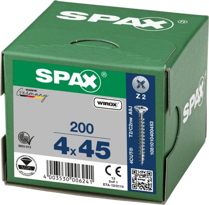 Actual product image Spax Senkmultikopf Kreuzschlitz Z2 Vollgewinde Wirox (200 Screws per piece)